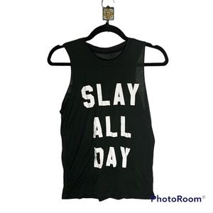 🟢 2/$20 Slay All Day Sleeveless T-Shirt